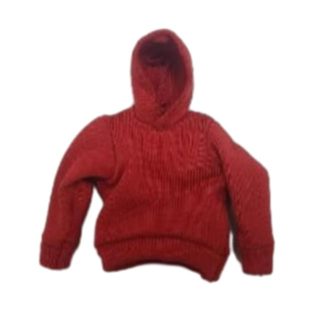 Sudadera con Capucha para Muñeca Masculina en Miniatura, Jersey, Trajes de Manga Larga para Figuras de Muñecas BJD de 6 Pulgadas, Vestido Corporal, Co Rojo