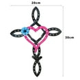 thumbnail image 6 of Pebbuoy Cross Pendant Vintage Heart Flower Pattern Metal Horseshoe Cross Wall Hanging Ornament for Outdoor Home Decoration, 6 of 7
