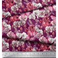 thumbnail image 2 of Soimoi Poly Georgette Fabric Butterfly & Orchids Floral Printed Fabric 1 Yard 52 Inch Wide, 2 of 3
