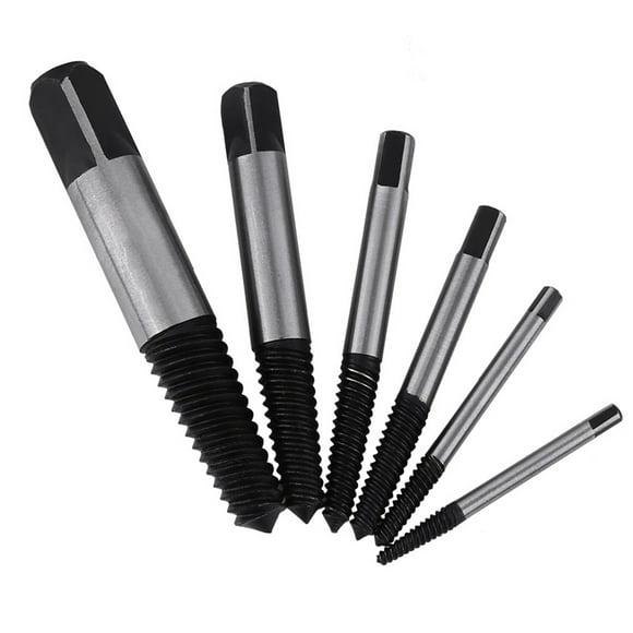 6pcs Straight Damaged Screw Extractor  Stud Remover Set Household Extractor Tool
