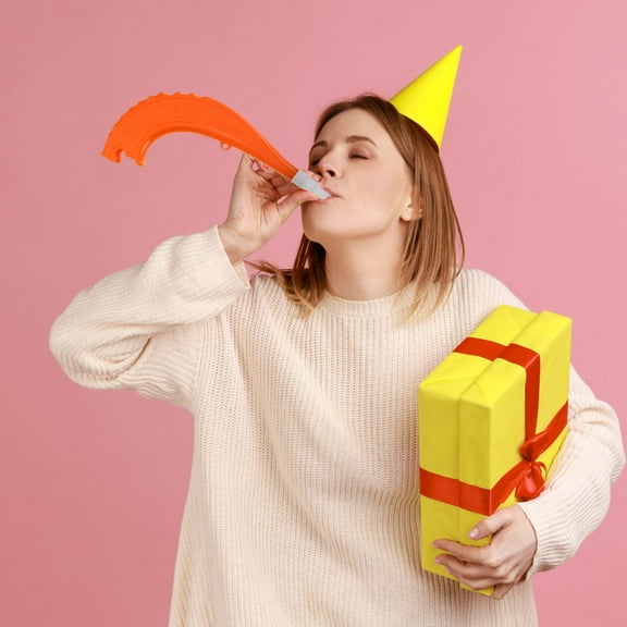 SOPOTUTU 4-Pack Handheld Air Horns Assorted Colors for Soccer, Football, Sporting Events, and Parties