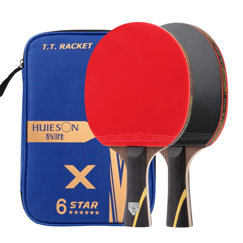 Table Tennis Paddles 6 Stars Training Carbon For Ping Pong Rackets Set Of 2