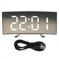 thumbnail image 3 of Digital Alarm Clock, LED Electric Alarm Clocks Fashionable Beautiful Simple Design  For Office For Living Room For Bedroom White Number Display, 3 of 8