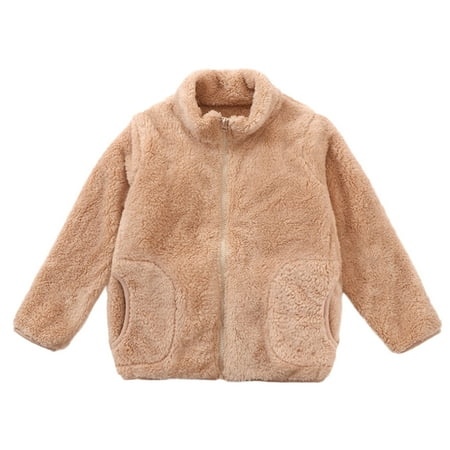 

NECHOLOGY Light Coats for Kids Toddler Boys Girls Long Sleeve Winter Solid Zippered Coat Jacket Nylon Jackets Outerwear Khaki 13-14 Years