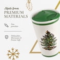 thumbnail image 4 of Spode Christmas Tree Travel Mug with Lid - 8 Oz Coffee Mug for Holiday Drinks, Dishwasher & Microwave Safe Ceramic Tumbler - Festive Christmas Design for On-The-Go (Christmas Tree), 4 of 7