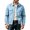 Light Blue Jackets, variant on YUGYXL Men's Lapel Button down Casual Jackets Loose Fashion Fall Jackets | Breathable Stretch Slim Fit Trucker Light Blue Jackets