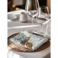 thumbnail image 6 of Blue Hydrangea Cloth Napkins Set of 6 Reusable Dinner Napkins, Spring Floral Leaves Butterfly Vintage Beige Cocktail Napkin Washable Table Napkins for Wedding/Holiday Party/Baby Shower 20"x20", 6 of 7