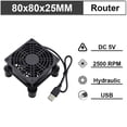 thumbnail image 1 of DC 5V USB 120mm 140mm DIY Router Fan 80mm W/Controller & Protective Net Desktop Cooling Fan 92mm TV Box Dual Ball Cooler 8025, 1 of 6