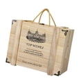 thumbnail image 2 of Caja de regalo de vino Almacenamiento de madera Seis cajas de regalo de vino embotellado hechas a mano con asa y tapa con bisagras Caja de transporte perfecl  Caja de vino, 2 of 8