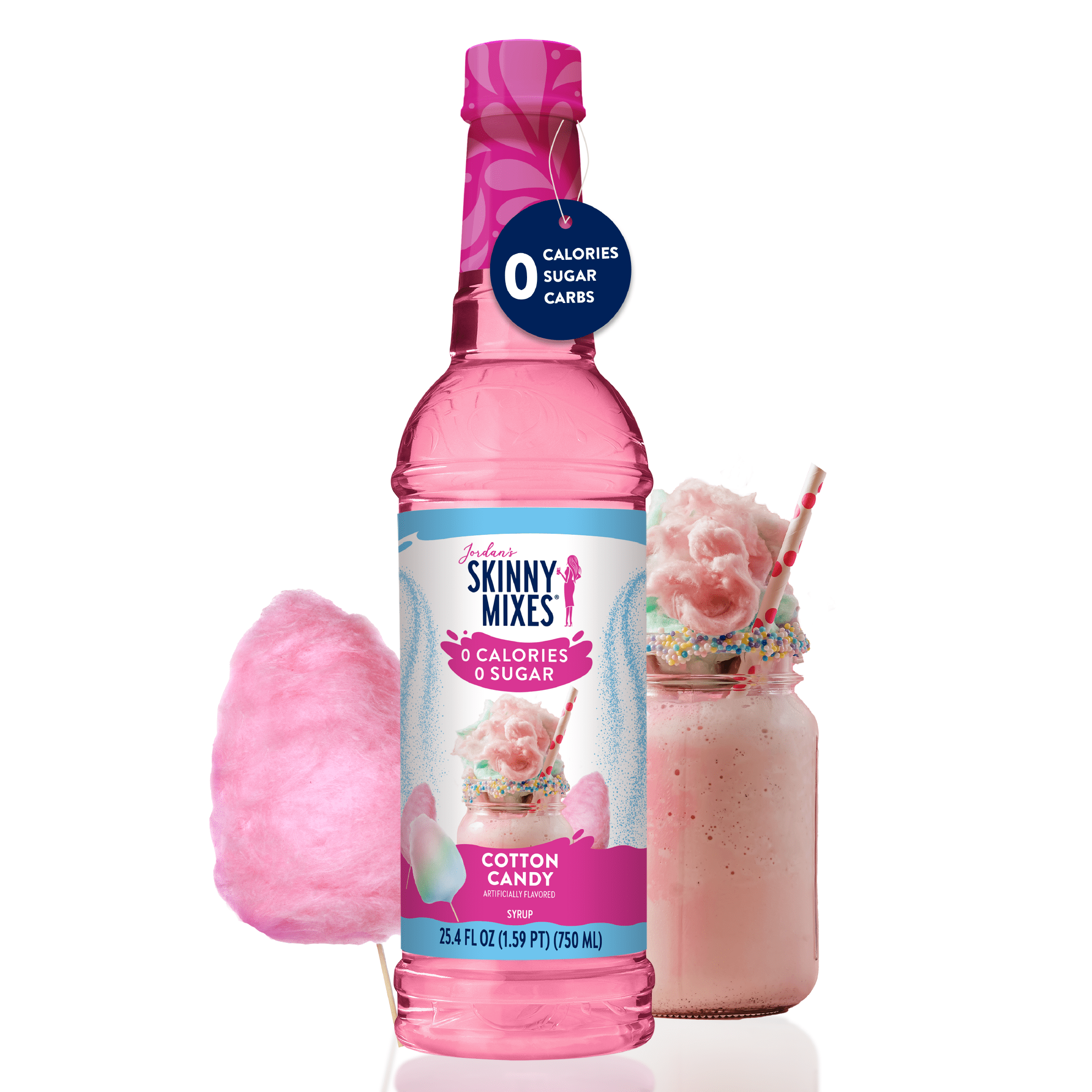 Jordan's Skinny Mixes Sugar Free Cotton Candy Syrup, 25.4 Fl Oz