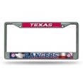 thumbnail image 2 of Texas Rangers Chrome License Plate Frame, 2 of 2