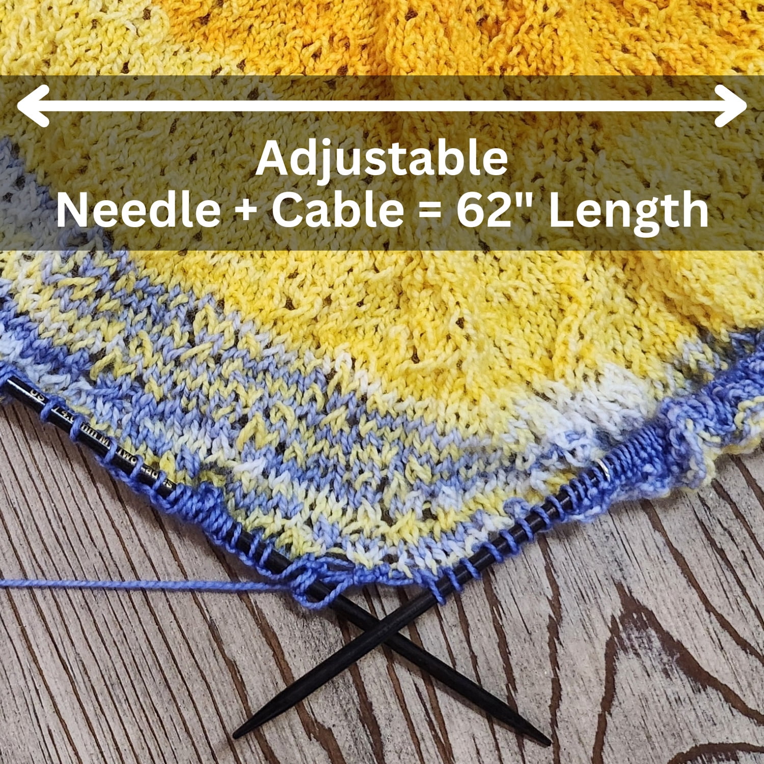 My Two Ladies | Blue Silk® | Adjustable Knitting Needles | US 9 (5.5mm)