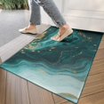 thumbnail image 4 of Teal Gold Marble Pattern Door Rugs,Washable Non Slip Door Mats Indoor,Decorative Door Mats,Entry Mat Indoor for Entrance,Bedroom,Kitchen,Bathroom,17"x30", 4 of 6