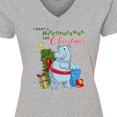 thumbnail image 4 of Inktastic I Want a Hippopotamus for Christmas Women's V-Neck T-Shirt, 4 of 5
