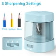 thumbnail image 2 of Deli Electric Pencil Sharpener,Suitable for No.2 Pencils Colored Pencils, USB & Battery Operated, Blue, 2 of 5