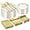 Clear Gold, variant on 600PCS Clear Gold Plastic Plate Set (100 Guests), Plastic Plates for Party Wedding Birthday, Disposable Dinnerware Set of 200 Plates, 200 Forks, 100 Spoons, 100 Knives for Christmas