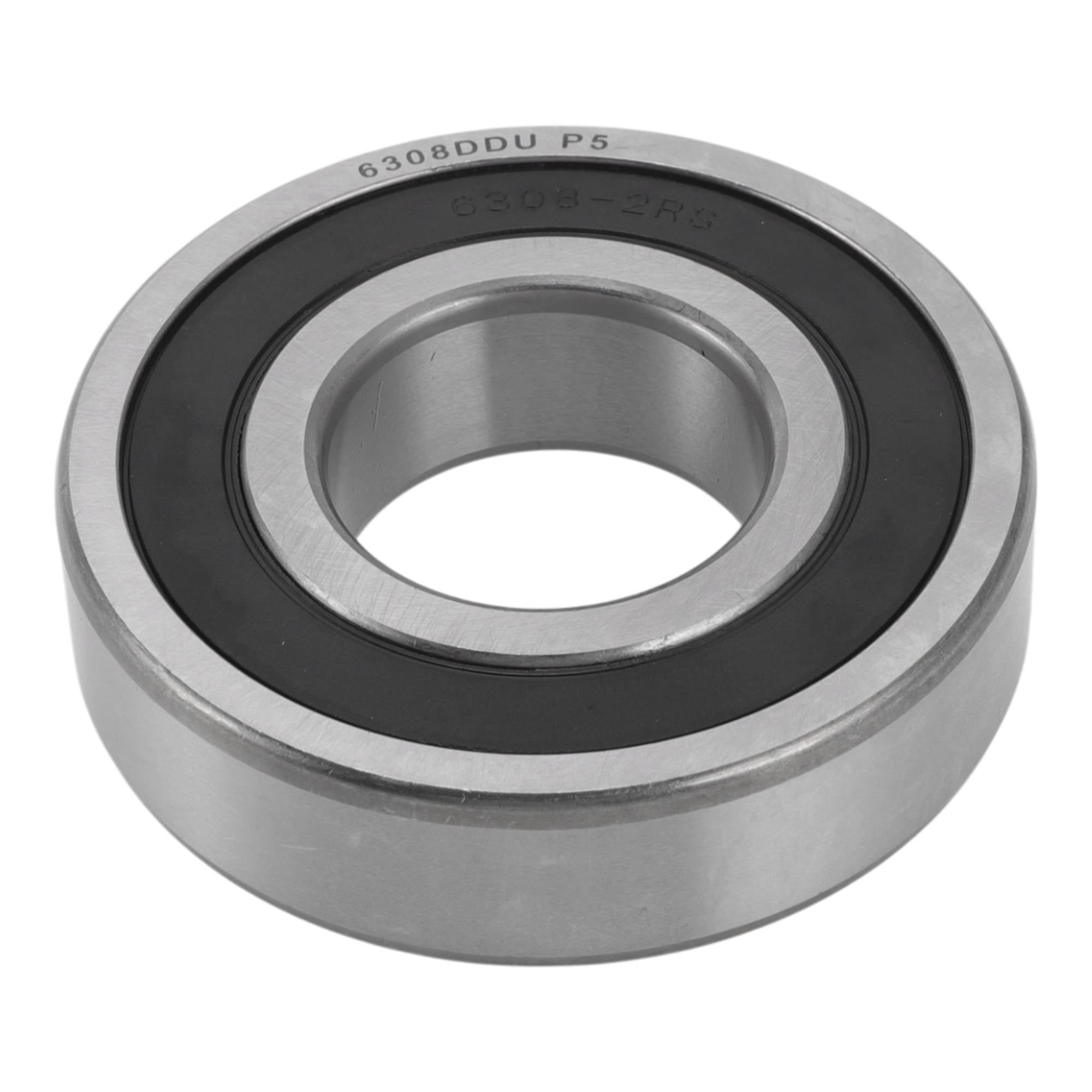 Unique Bargains 6308DDU Deep Groove Ball Bearings 40x90x23mm P5 Double Rubber Seal Lubricated Bearings 1 Pc Car Scooter Skateboard Wheel Universal Silver Tone Black