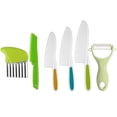 thumbnail image 1 of Juego completo de cuchillos para cortar verduras y tartas para niños de siete piezas, cuchillo de plástico para niños, cuchillo de fruta, regalo, 1 of 6