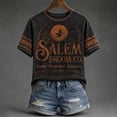 thumbnail image 2 of Clossjun Women's Vintage Halloween Shirts Skeleton Print Short Sleeve Fall Wear T-Shirts for Party Streetwear 2XL, 2 of 5