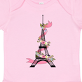 thumbnail image 4 of Inktastic Eiffel Tower in Paris with Flowers and Pink Banner Boys or Girls Baby Bodysuit, 4 of 5