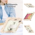 thumbnail image 4 of Case for iPad Mini 7 A17 Pro 2024/Mini 6 2021 8.3 Inch 7th/6th Gen with Screen Protector, 360 Degree Rotating Kickstand Hand Strap Shockproof Cover with Shoulder Strap, Cream Rose Gold, 4 of 7