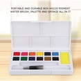 thumbnail image 4 of Caja de pintura, 12 colores, acuarela, pinturas de acuarela, pigmentos sólidos, arte profesional, colores de agua, juego de paleta variada, perfecto para pintar, dibujar, colorear (12 colores) TUNC Sencillez, 4 of 5