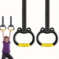 thumbnail image 2 of Chok Gymnastics Rings Set  Pull Up Rings with Straps  Playground Home Exercise Gym Rings with Drawstring Bag for Exercise, 2 of 5