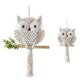 thumbnail image 6 of Taosunzt Owl Macrame Art Wall Hanging Boho Handwoven Tapestry Decor Boho Ornament for Bedroom Living Room Kitchen Owl Size S, 6 of 13