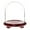 Red Wood Veneer Base, variant on Plymor 11.75" x 12" Glass Display Dome Cloche (Black Wood Veneer Footed Base)
