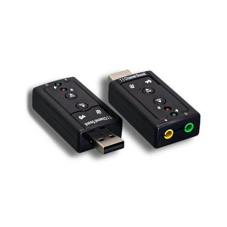 Kentek USB 2.0 Sound Adapter Audio Mic Interface Virtual 7.1 Channels For Desktop Laptop Windows Mac Linux