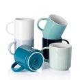 thumbnail image 1 of Sweese - Tazas de caf&eacute; apilables &ndash; Tazas de porcelana de 10 onzas para bebidas de caf&eacute; especiales, capuchino, caf&eacute; mocha, latte y t&eacute;, juego de 6,, 1 of 6