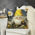 thumbnail image 2 of SHANXI Square Throw Pillow Covers Honey Bee Gnome with Daisy Flower Design Pillow Cases Decorative for Home Bedroom Sofa Pillowcases Standard Size  20x20in, 2 of 5