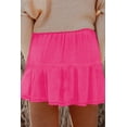 thumbnail image 3 of Rose Red Plus Size Boho Ruffled Shorts – High Waist Frilled Lace Trim for Women, 4X, 3 of 5
