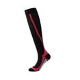 thumbnail image 1 of Bas de Compression de Course Hommes Femmes Chaussettes de Sport Marathon Chaussettes de Randonnée 20-30 mmHg Ajustement Vol Grossesse Enflure Varices 206-BlackRed S-M, 1 of 6
