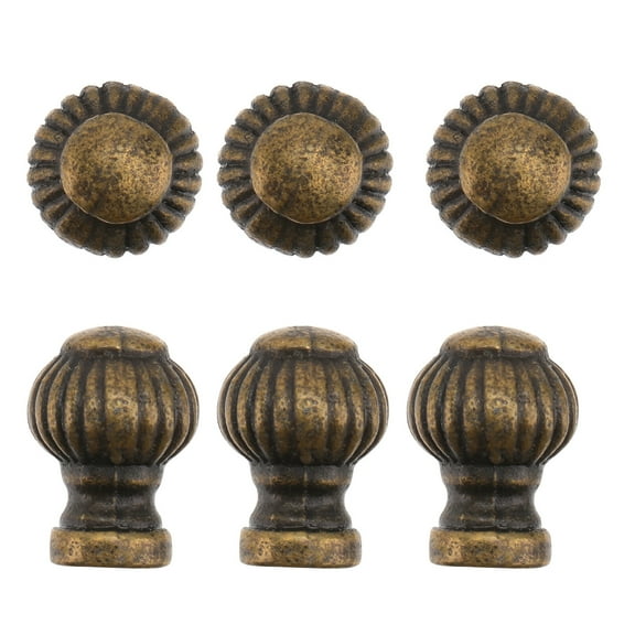 6 PCS Vintage Antique Handle Round Cabinet Knobs 1.90X1.40X1.40CM