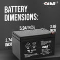 thumbnail image 6 of 2 Pack 12v 12ah F2 Sealed Lead Acid AGM Rechargeable Deep Cycle Battery, 6 of 6