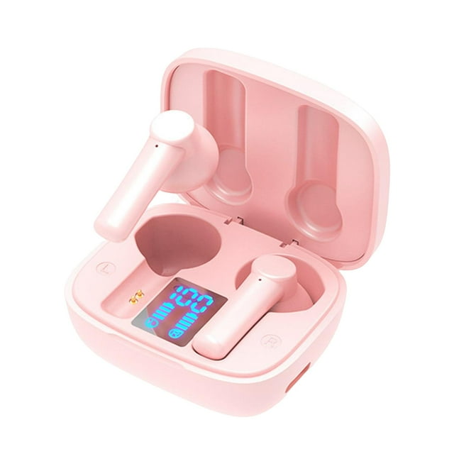 Étui de Recharge Compact pour Écouteurs True Wireless Bluetooth pour la Conduite Rose