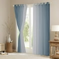 thumbnail image 3 of Erosebridal Greyish White and Stone Blue Curtains for Bedroom,Rainbow Ombre Blackout Curtains Aesthetic Living Room Decor,Gradient Colorful Curtains & Drapes Abstract Window Curtain, 3 of 6