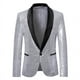 thumbnail image 1 of Traje casual para hombre, escenario personalizado, presentador de presentaciones, MC, traje con lentejuelas de color sólido, chaqueta para hombre, 1 of 5