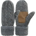 thumbnail image 2 of Dalrosia Mittens for Women Cold Weather, Womens Mittens Wool Knit Warm Thermal Fleece Lined, Winter Gloves with Touchscreen Fingers, 2 of 4