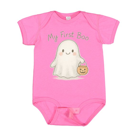 Inktastic My First Boo Cute Ghost Halloween Boys or Girls Baby Bodysuit