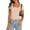 Apricot, variant on PRETTYGARDEN Women's Summer Short Sleeve T Shirts Ribbed Knit Square Neck Color Block Slim Fit Basic Casual Crop Tops Blouses