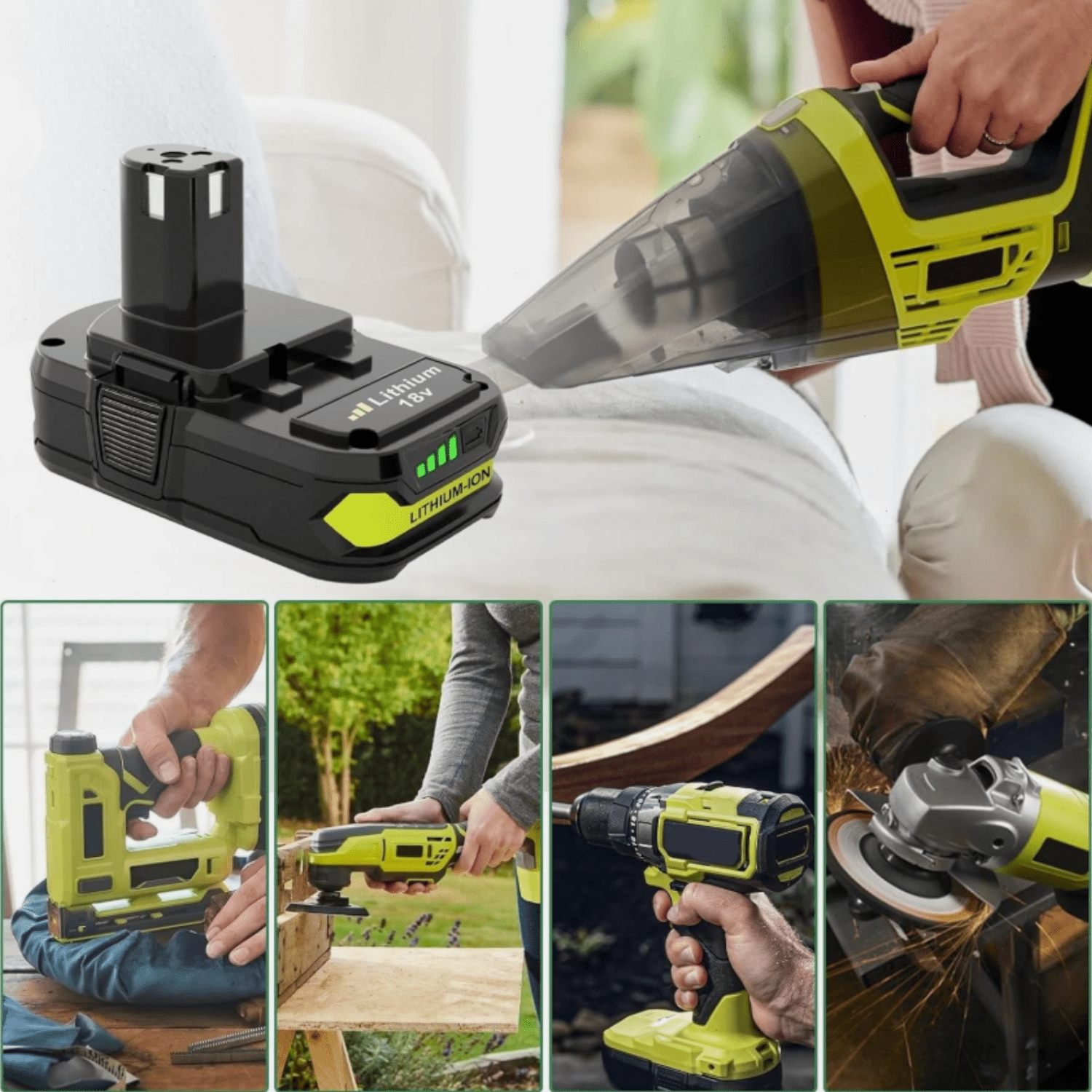 3.6Ah P102 18 Volt Lithium-ion Replacement for Ryobi 18V Battery Compatible with Ryobi Battery P104 P105 P108 P189 P190 PBP006 PBP2005 Cordless Tools