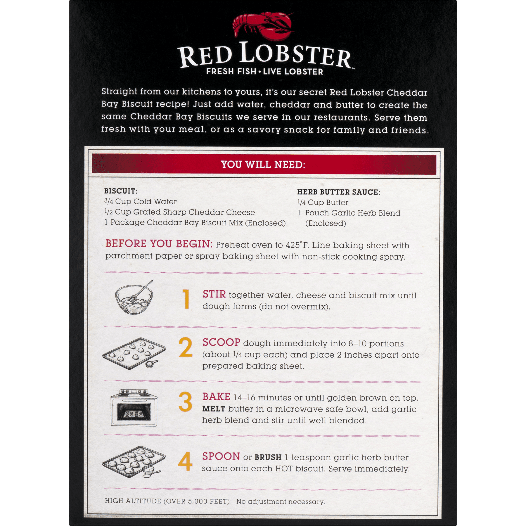 Red Lobster Nutrition Chart