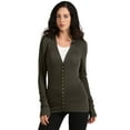 thumbnail image 2 of J. METHOD Women's Snap Button Cardigan Long Sleeve Knit Ribbed Sweater NEWJ181 Dark Olive S, 2 of 5