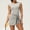 Grey, variant on Top-kevin Womens Tank Tennis Golf Dress with Built-in Bra Shorts Cross Backless Twist Front Hem Athletic Dresses