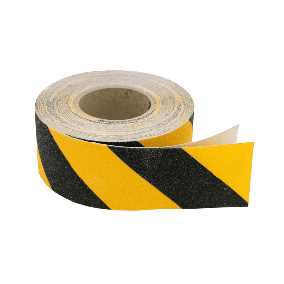 FindTape AST-35 Premium Anti-Slip Non-Skid Tape [Hazard Stripe, 60 grit]: 3 in. x 60 ft. (Yellow and Black Stripes)