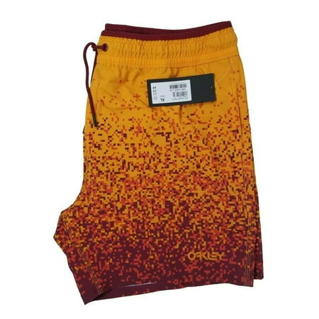 Men's Oakley Beach Short Pixel Mind Sundried Tomato 16 Inches - Size XL
