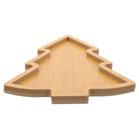 PBPBOX Large Christmas Bowl Christmas Tree Dish Wood Snack Holding 1Pack