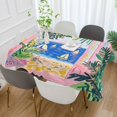 thumbnail image 2 of Yayeee Tablecloths 60" x 120" Rectangle Wrinkle Resistant Party Table Cover, Yellow Seaside, 2 of 8